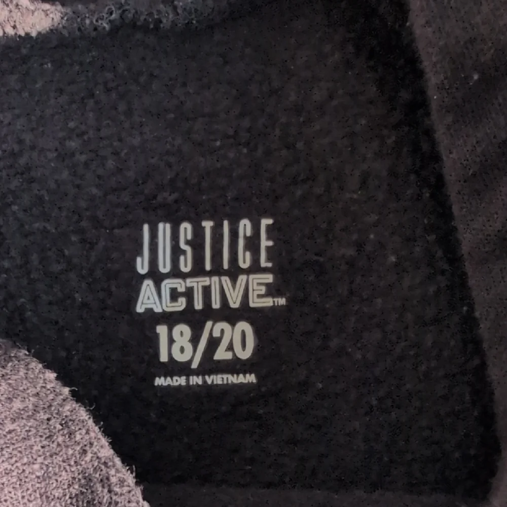 Justice Black and White Cropped Hoodie